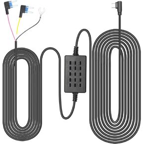 Dashboard Camera with Sensor Mini USB Hardwire Kit for Dash Cam Fuse 12V-24V to 5V Car Dash Cam Charger Power Cable, Fuse Connector Cable and Installation Tool (10ft)