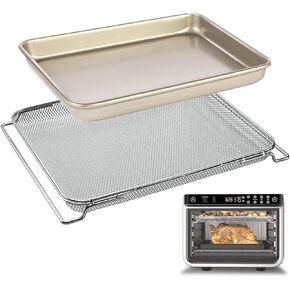 Air Fryer Basket for Ninja Air Fryer Oven, Replacement Air Fryer Tray Air Fryer Pans Air Fryer Accessories for Ninja DT251 Foodi 10-in-1 Smart XL Air Fry Oven Ninja Foodi Accessories