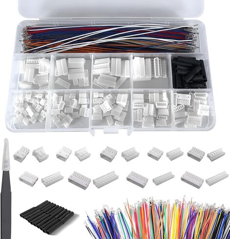 ZH 1.5mm JST Connector Kit with 28AWG Pre-Crimped Cables,2/3/4/5/6/7/8/9/10 Pin Housing JST Adapter of 150mm Wire Cable in Saudi Arabia