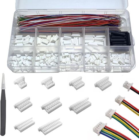 ZH 1.5mm JST Connector Kit with 28AWG Pre-Crimped Cables,2/3/4/5/6/7/8/9/10 Pin Housing JST Adapter of 150mm Wire Cable in Saudi Arabia