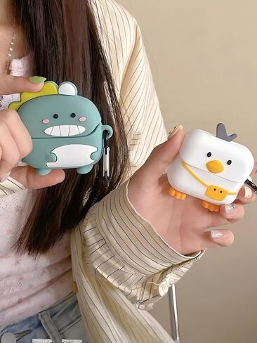حافظة لطيفة بخياطة لهاتف Galaxy Buds 3 Pro/Buds3، غطاء رائع كرتوني ثلاثي الأبعاد مضحك مع طقم تنظيف وسلسلة مفاتيح لهاتف Samsung Galaxy Buds Pro 3/Buds 3 للأولاد والبنات والأطفال في سن المراهقة، أزرق in Kuwait