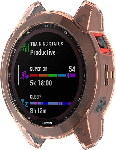 حافظة ساعة REYDA مكونة من قطعتين متوافقة مع Garmin Epix 2، حافظة رفيعة للغاية من السيليكون الناعم من مادة TPU ذات حافة ممتصة للصدمات وإطار مقاوم للصدمات وغطاء واقٍ لـ Garmin Epix Gen 2 (بدون واقي شاشة) in Saudi Arabia