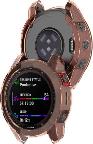 حافظة ساعة REYDA مكونة من قطعتين متوافقة مع Garmin Epix 2، حافظة رفيعة للغاية من السيليكون الناعم من مادة TPU ذات حافة ممتصة للصدمات وإطار مقاوم للصدمات وغطاء واقٍ لـ Garmin Epix Gen 2 (بدون واقي شاشة) in Saudi Arabia