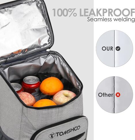 TOMSHOO Cooler Backpack 33 Cans, Lightweight Backpack Coolers Insulated Leak Proof Portable Lightweight Cooler Bag Camping Ice Chest Backpack Hiking, Beach in Saudi Arabia
