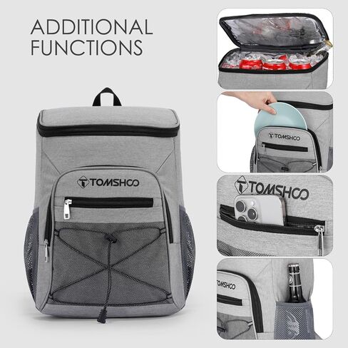 TOMSHOO Cooler Backpack 33 Cans, Lightweight Backpack Coolers Insulated Leak Proof Portable Lightweight Cooler Bag Camping Ice Chest Backpack Hiking, Beach in Saudi Arabia