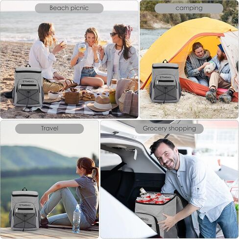 TOMSHOO Cooler Backpack 33 Cans, Lightweight Backpack Coolers Insulated Leak Proof Portable Lightweight Cooler Bag Camping Ice Chest Backpack Hiking, Beach in Saudi Arabia