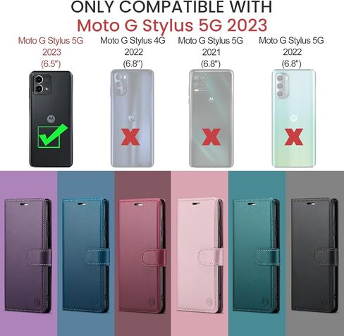 for Moto G Stylus 5G 2023 Wallet Case with RFID Blocking Credit Card Holder,PU Leather Flip Kickstand Shockproof Cover Women Men for Motorola Moto G Stylus 5G 2023 Phone Case(Purple) in Saudi Arabia