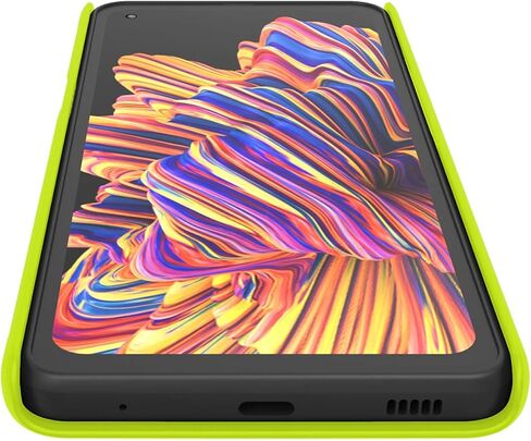 Case Compatible with Samsung Galaxy XCover Pro Phone Model SM-G715. Durable Slim Protective Hard Cover Ribbed Case (Lime Green) in Saudi Arabia