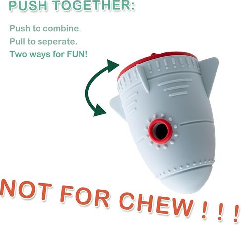 Rocket Interactive Dog Toys for Small Dogs, Dog Puzzle Toy, Treat Dispensing Dog Toys for Moderate Chewers,Puppy Teething Toys to Keep Them Busy, Dog Essentials in Saudi Arabia
