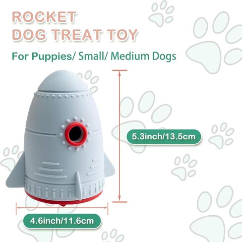 Rocket Interactive Dog Toys for Small Dogs, Dog Puzzle Toy, Treat Dispensing Dog Toys for Moderate Chewers,Puppy Teething Toys to Keep Them Busy, Dog Essentials in Saudi Arabia