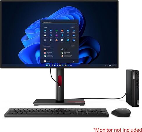 Lenovo ThinkCentre M70q (2024) Business Mini Desktop PC (Intel 6-Core i5-12400T, 32GB RAM, 1TB SSD) 2 x 4K Monitor Support, Wi-Fi 6, Ethernet, DP, USB-C, 3-Yr WRT, Win 11 Pro, Black in Saudi Arabia