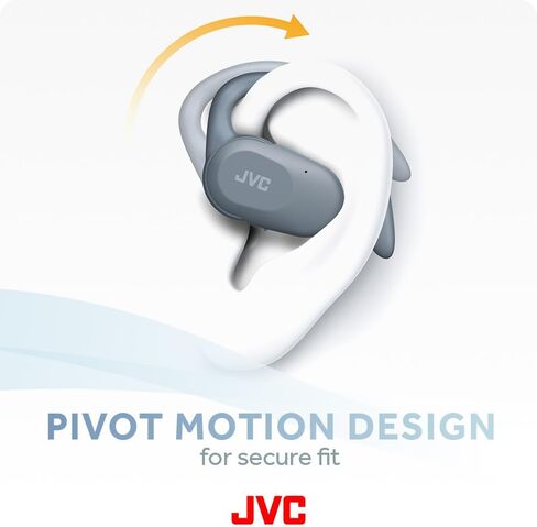 JVC nearphones Open Ear True Wireless Headphones with Pivot Motion Mecanism, 16mm Large Drivers Sound, Single Ear use, BT 5.4, Long Battery Life (up to 26 Hours) - HANP40TB (Black) in Kuwait