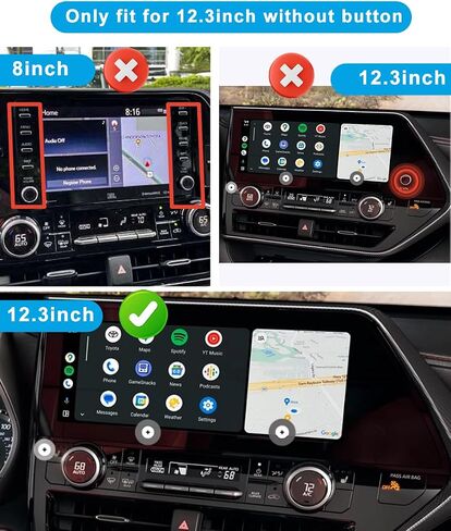Car Phone Holder for Toyota Highlander Accessories 2020-2024 2021 2022 2023 Mount Cell Phone Holder Fit for Most Smartphones(2020-2024 8 inch Screen Only) in Saudi Arabia