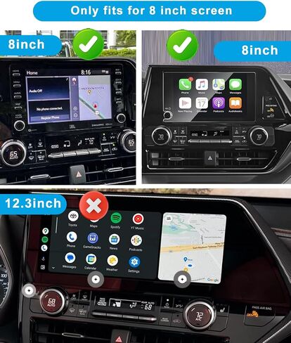 Car Phone Holder for Toyota Highlander Accessories 2020-2024 2021 2022 2023 Mount Cell Phone Holder Fit for Most Smartphones(2020-2024 8 inch Screen Only) in Saudi Arabia