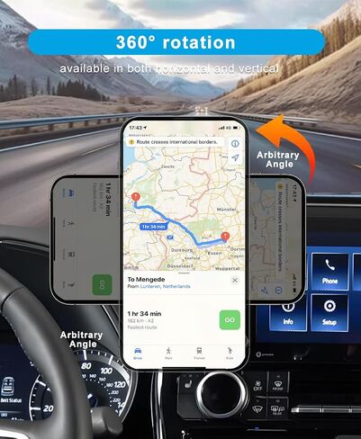 Car Phone Holder for Toyota Highlander Accessories 2020-2024 2021 2022 2023 Mount Cell Phone Holder Fit for Most Smartphones(2020-2024 8 inch Screen Only) in Saudi Arabia
