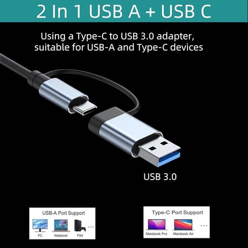 موزع USB C، محول ألومنيوم متعدد المنافذ 7 في 1 لجهاز MacBook Pro Air والمزيد من الأجهزة، متوافق مع أجهزة الكمبيوتر المحمولة USB C وأجهزة أخرى من النوع C in Kuwait