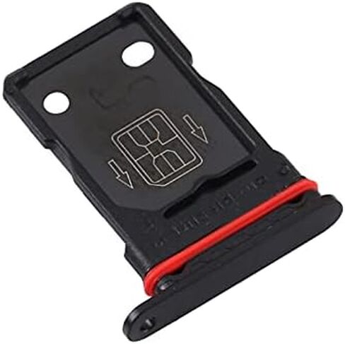 2X Dual SIM Double Card Tray Slot Holder Replacement Compatible with OnePlus 9 5G 6.55 inch (Black) in Saudi Arabia