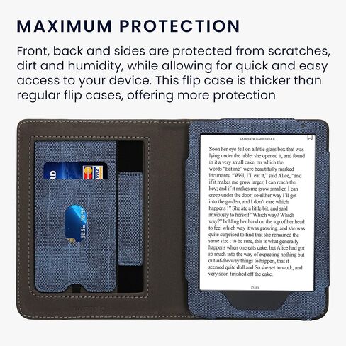 kwmobile Cover Compatible with Kobo Clara BW/Colour Cover - Faux Leather/Suede Case with Stand - Red/Dark Grey in Saudi Arabia
