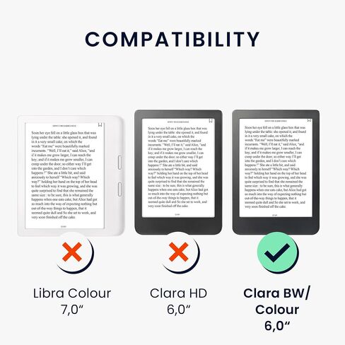 kwmobile Cover Compatible with Kobo Clara BW/Colour Cover - Faux Leather/Suede Case with Stand - Red/Dark Grey in Saudi Arabia