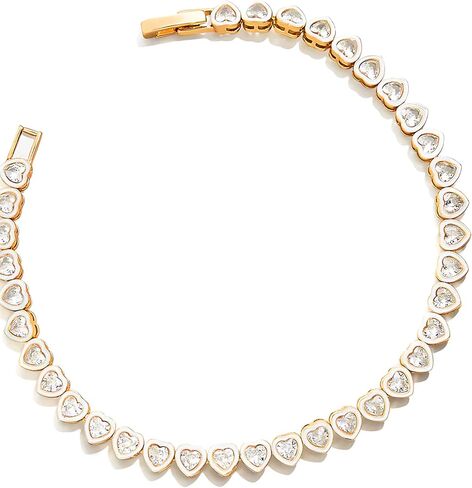 سوار تنس مملوء بالذهب 14 قيراط | سوار تنس كلاسيكي مكعب زركونيا 3 مم | أساور ربط ذهبية للنساء 6.15/6.75/7.15 بوصة in Kuwait