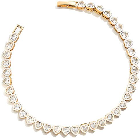 سوار تنس مملوء بالذهب 14 قيراط | سوار تنس كلاسيكي مكعب زركونيا 3 مم | أساور ربط ذهبية للنساء 6.15/6.75/7.15 بوصة in Kuwait