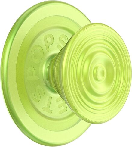 PopSockets Round Phone Grip Compatible with MagSafe, Adapter Ring Included, Phone Holder, Wireless Charging Compatible - Swirl Oasis Keylime in Saudi Arabia