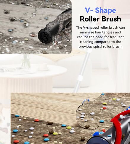 Cordless Vacuum Cleaner, 180W Stick Vacuum with 45 Mins Runtime, 2 Suction Modes, Anti-Tangle Brush Head, Lightweight Vacuum Cleaner for Home in Saudi Arabia