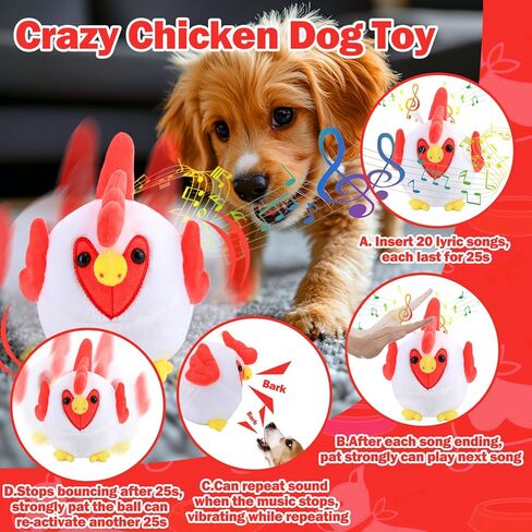 Interactive Dog Toys, Tennis Balls for Dogs with Pop Songs and Recording Mode, Rechargeable Active Self Moving Ball for Small/Medium/Large Puppy Dogs to Keep Them Busy, Dog Toys for Boredom Exercise in Saudi Arabia