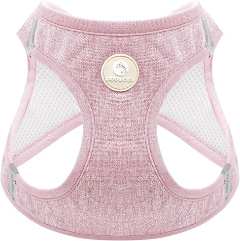 DOGWONG Step-in Air Dog Harness - Cotton Hemp Mesh Step in Vest Harness Khaki GOG Harness for Small and Medium Dogs in Saudi Arabia