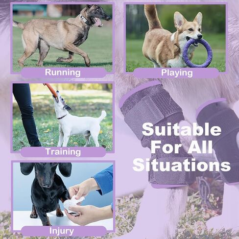 IEhotti Dog Leg Brace for Rear Leg/Hock/Ankle, Dog Hip Brace for Bottom Joint Post-Operative Recovery, Strong Support Help, Dog Braces for Torn ACL CCL Leg Injuries, 1 Pair, Large in Saudi Arabia