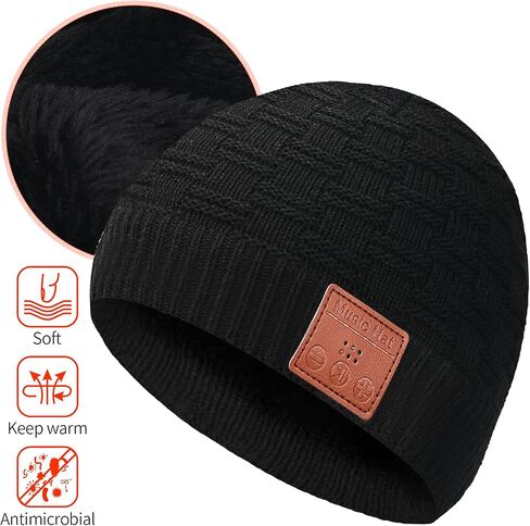 Wireless Beanie Hat with Wireless Headphones, Wireless Winter Hat Built-in HD Stereo Speakers, Wireless Music Cap for Outdoor in Saudi Arabia