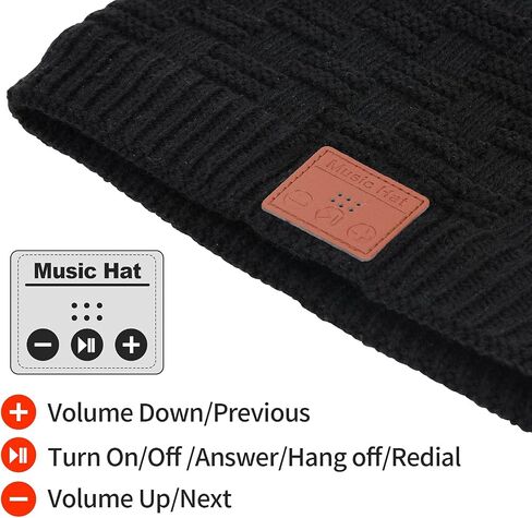 Wireless Beanie Hat with Wireless Headphones, Wireless Winter Hat Built-in HD Stereo Speakers, Wireless Music Cap for Outdoor in Saudi Arabia