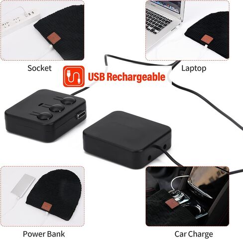Wireless Beanie Hat with Wireless Headphones, Wireless Winter Hat Built-in HD Stereo Speakers, Wireless Music Cap for Outdoor in Saudi Arabia