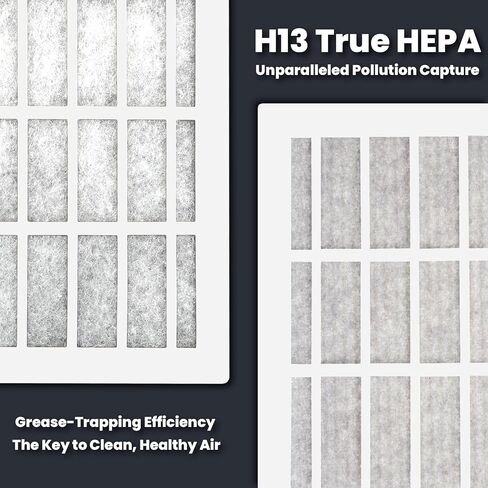 83544 2FV803 2FR00801 فلتر HEPA والكربون لمقلاة عميقة بدون فتحات PFA570 PFC570 - إزالة الرائحة والشحوم، استبدال سهل (فلتر 83544) in Kuwait