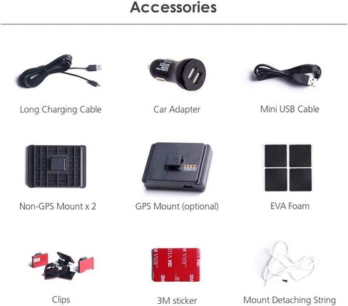 VIOFO 2K Dash Cam A119 V3 Quad HD 2560 x 1440P كاميرا أمامية للسيارات، HDR، وضع ركن السيارة المخزن، بدون مسجل GPS in Kuwait