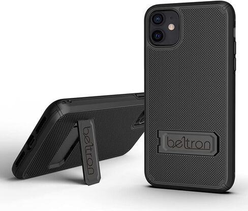 مجموعة حافظة BELTRON لهاتف iPhone 12 وiPhone 12 Pro، حافظة حماية نحيفة لكامل الجسم ومشبك حزام دوار 3 في 1 مع مسند/حامل بطاقة لهاتف iPhone 12 6.1 بوصة (2020) in Kuwait
