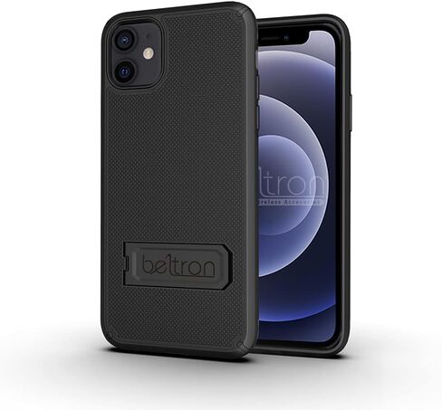 مجموعة حافظة BELTRON لهاتف iPhone 12 وiPhone 12 Pro، حافظة حماية نحيفة لكامل الجسم ومشبك حزام دوار 3 في 1 مع مسند/حامل بطاقة لهاتف iPhone 12 6.1 بوصة (2020) in Kuwait