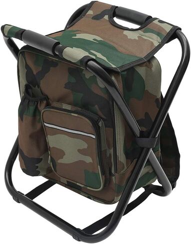 كرسي الصيد كرسي التخييم المحمولة التخييم البراز حقيبة تبريد معزولة قابلة للطي التخييم الصيد الصيد كرسي متعدد الوظائف معدات الصيد الصيد على ظهره كرسي مع جيب أمامي جيب زجاجة in Kuwait