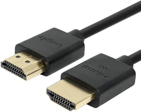 Cmple - 2 Pack High Speed HDMI Cable 1.5 ft 4k@60Hz Ultra Thin HDMI 2.0 Cable 4k HDMI Cable, ARC, 3D, 4k HDMI Cord - Flexible in Saudi Arabia