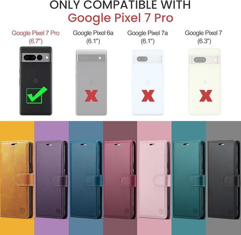 for Google Pixel 7 Pro Wallet Case with RFID Blocking Credit Card Holder, PU Leather Folio Flip Kickstand Protective Shockproof Cover Women Men for Pixel 7 Pro 5G Phone case(Purple) in Saudi Arabia