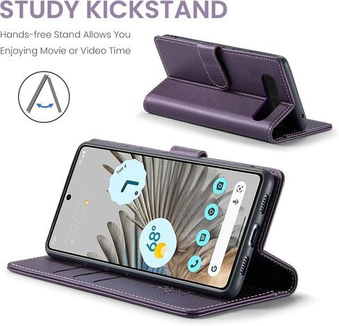 for Google Pixel 7 Pro Wallet Case with RFID Blocking Credit Card Holder, PU Leather Folio Flip Kickstand Protective Shockproof Cover Women Men for Pixel 7 Pro 5G Phone case(Purple) in Saudi Arabia