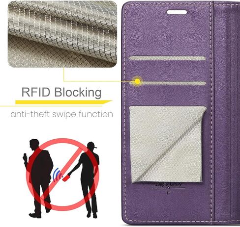 for Google Pixel 7 Pro Wallet Case with RFID Blocking Credit Card Holder, PU Leather Folio Flip Kickstand Protective Shockproof Cover Women Men for Pixel 7 Pro 5G Phone case(Purple) in Saudi Arabia
