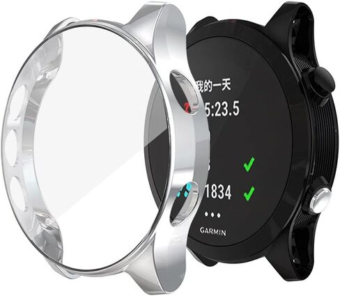 REYDA 2 Pack Watch Case Compatible for Garmin Forerunner 945/935 Screen Protector, Ultra-Thin Soft TPU HD Clear Bumper Case Scratch Resistant All Around Protective Cover for Garmin Forerunner 935/945 in Saudi Arabia