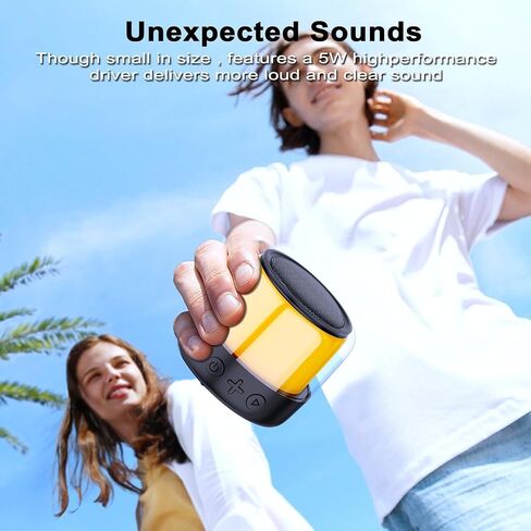 ～2PCS～ Bluetooth Speakers, Mini Portable Speakers with led Light, 11 Color Night Light LED Wireless Speaker, Dual Pairing, Perfect for Home, Outdoor (Black) in Saudi Arabia