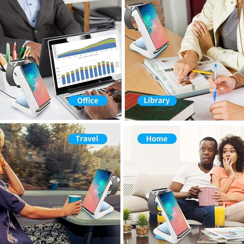 Wireless Charging Station for Samsung,3 in 1 Qi Fast Charger Stand for Samsung S21/S20/S10/Note 20/10/9/8,Galaxy Watch 3&Buds(with Adapter) in Saudi Arabia