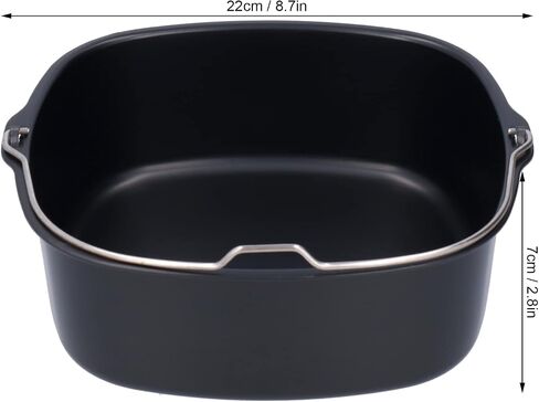 Air Fryer Accessories, 8.7 inch Cake Barrel Nonstick Air Fryer Cake Mold Pizza Pan Bread Baking Basket Accessories for HD9925 HD9860 HD9905/01 Air Fryer(22cm / 8.7in) in Saudi Arabia
