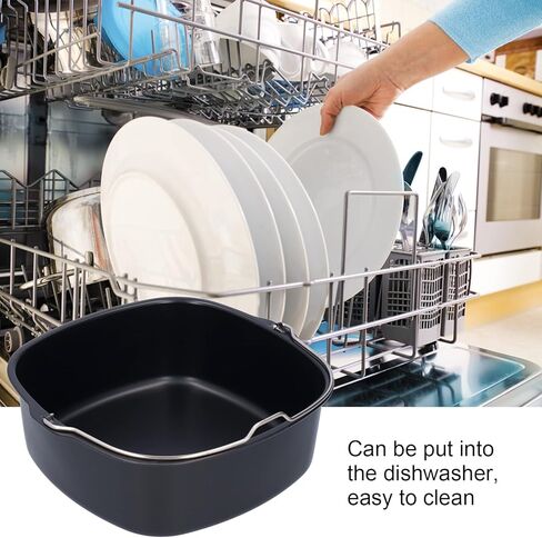 Air Fryer Accessories, 8.7 inch Cake Barrel Nonstick Air Fryer Cake Mold Pizza Pan Bread Baking Basket Accessories for HD9925 HD9860 HD9905/01 Air Fryer(22cm / 8.7in) in Saudi Arabia