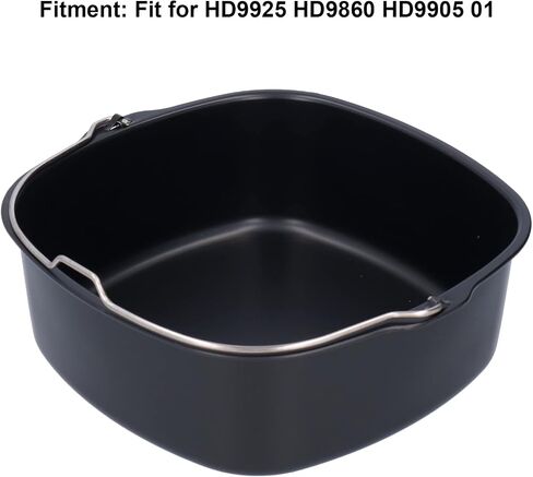 Air Fryer Accessories, 8.7 inch Cake Barrel Nonstick Air Fryer Cake Mold Pizza Pan Bread Baking Basket Accessories for HD9925 HD9860 HD9905/01 Air Fryer(22cm / 8.7in) in Saudi Arabia