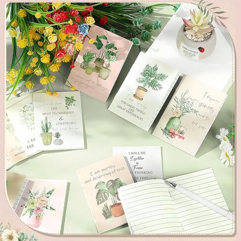 Tatuo 24 Pcs Positive Affirmation Notebooks Inspirational Quote Notebook Small Motivational Encouragement Notepads Daily Affirmations Journal for Women Men Stress Relief and Self Care Gift (Rainbow) in Kuwait