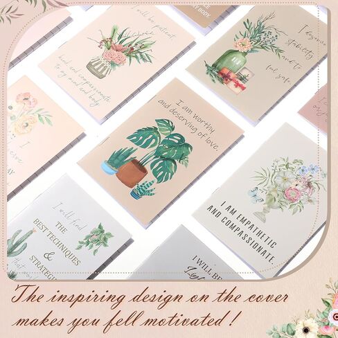 Tatuo 24 Pcs Positive Affirmation Notebooks Inspirational Quote Notebook Small Motivational Encouragement Notepads Daily Affirmations Journal for Women Men Stress Relief and Self Care Gift (Rainbow) in Kuwait